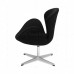 Swan Chair Black Cashmere Wool